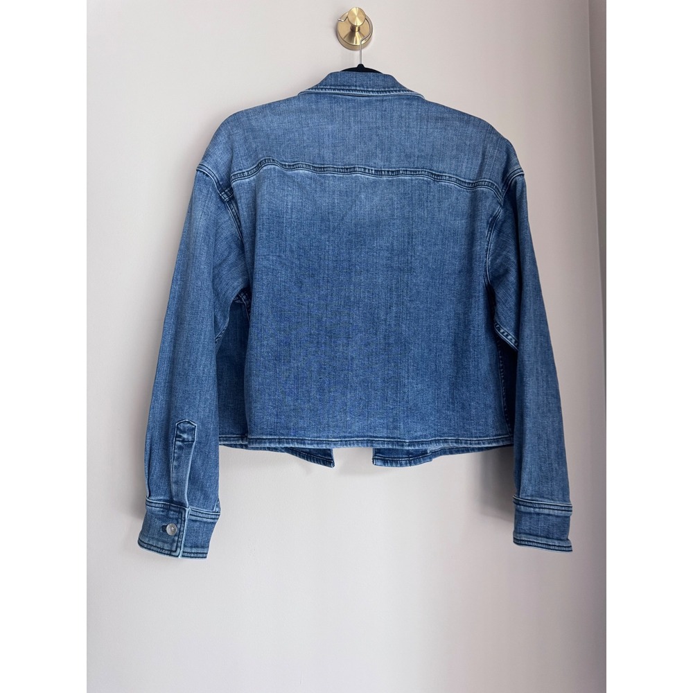Rag & Bone Jayde Cropped Shacket Jacket Medium Wash Boxy Women's - Picture 4 of 8